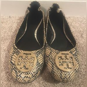 Tory Burch Snake skin ballet flats